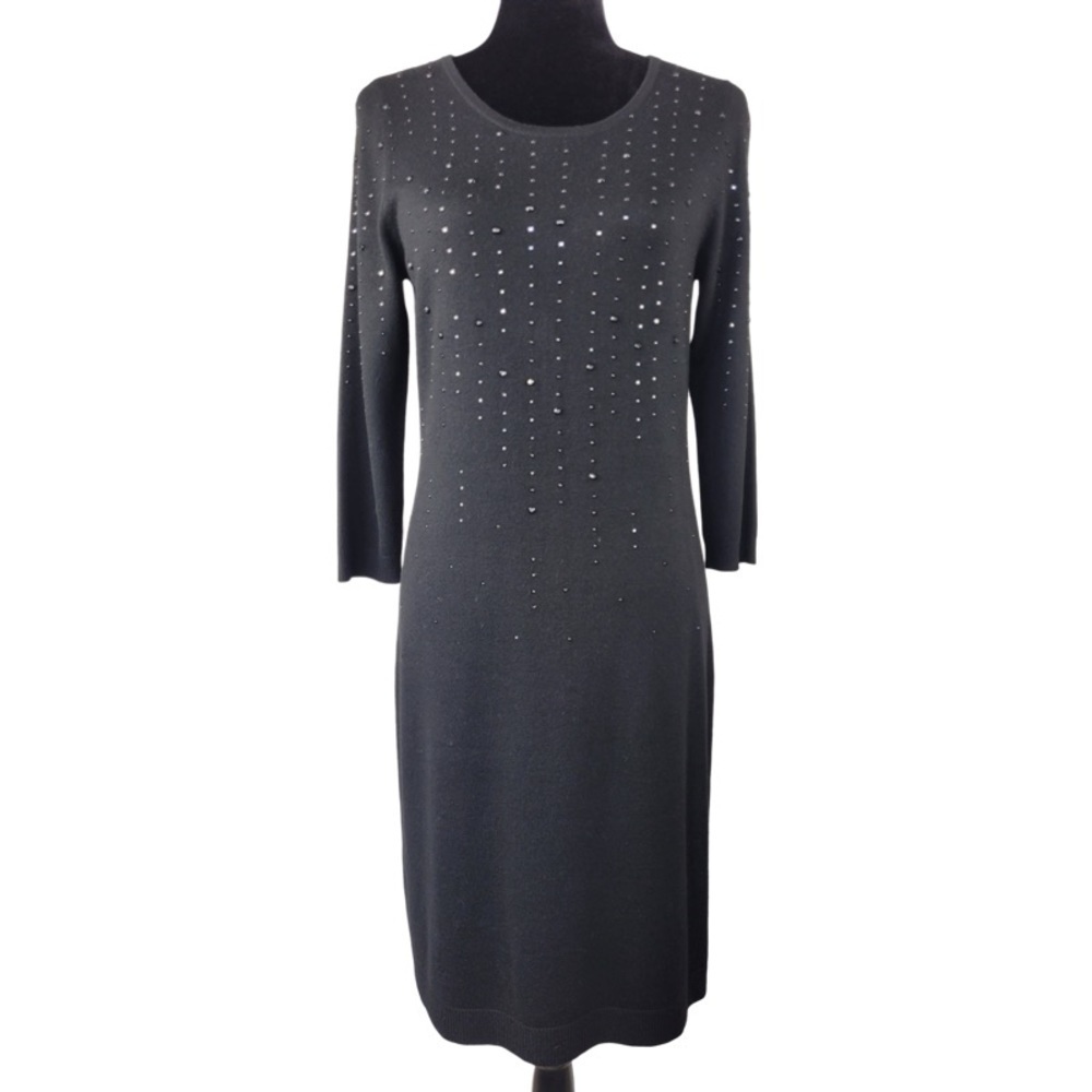 ✅ NWT Ann Taylor Factory black embellished Midi dress size S